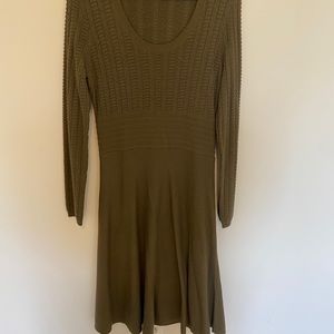 Green sweater dress